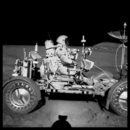 Michael Light Full Moon danzing gallery new york David Scott Drives the First Lunar Rover