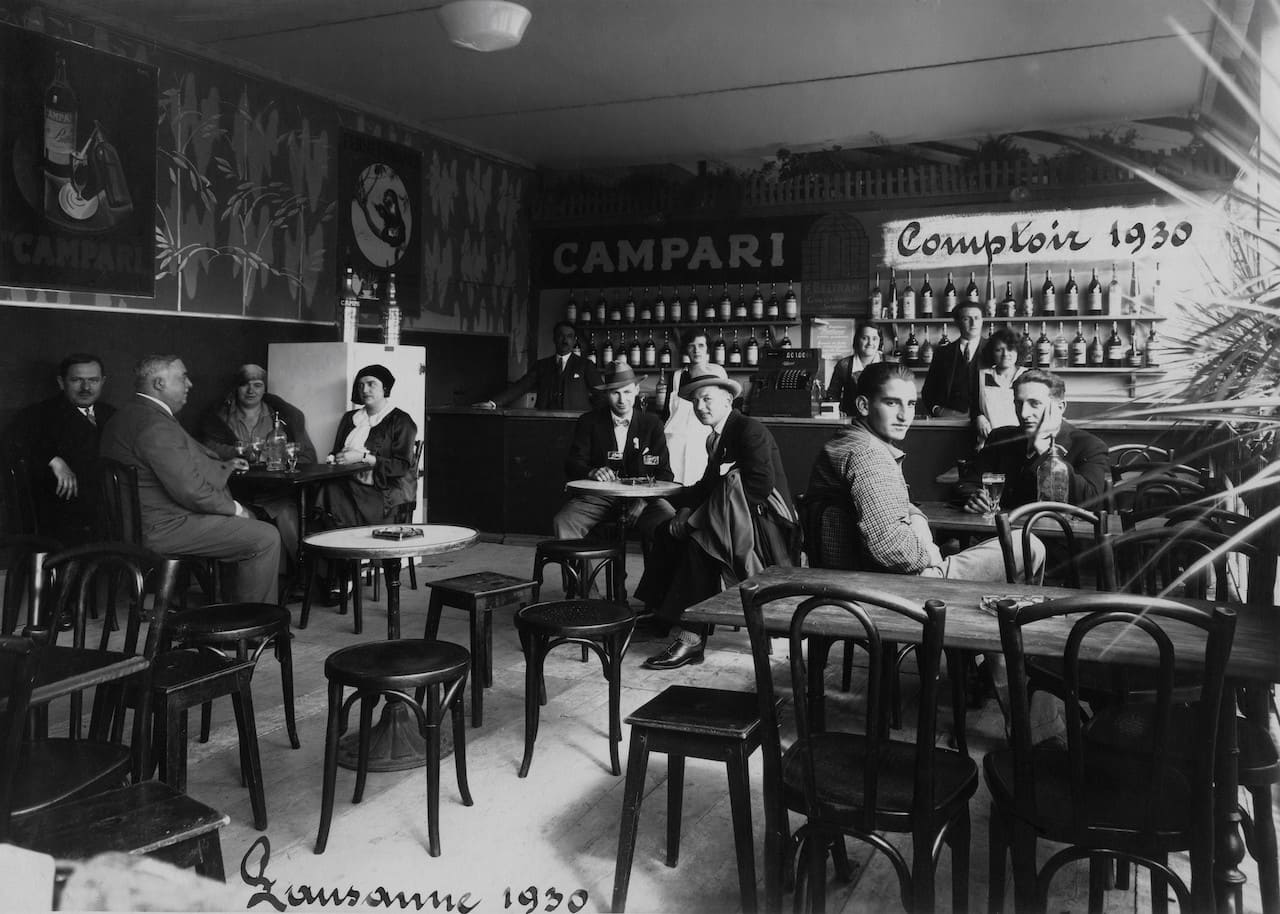 Lausanne. Switzerland. 1930s. Galleria Campari